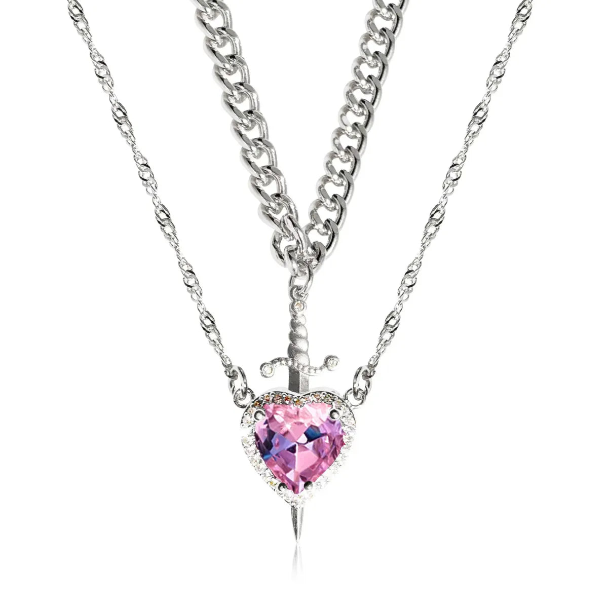 Heart And dagger bond Necklace